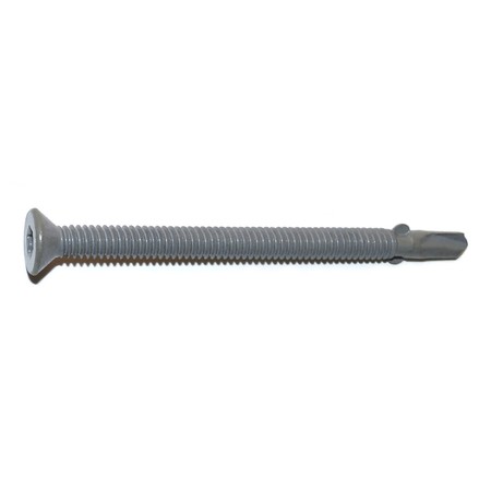SABERDRIVE Self-Drilling Screw, 1/4" x 3-1/2 in, Gray Ruspert Steel Flat Head Torx Drive, 141 PK 51168